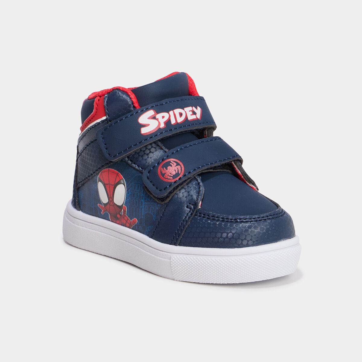 Baskets montantes à scratchs Spider-Man bleu bébé garçon