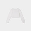 Gilet manches longues ivoire fille