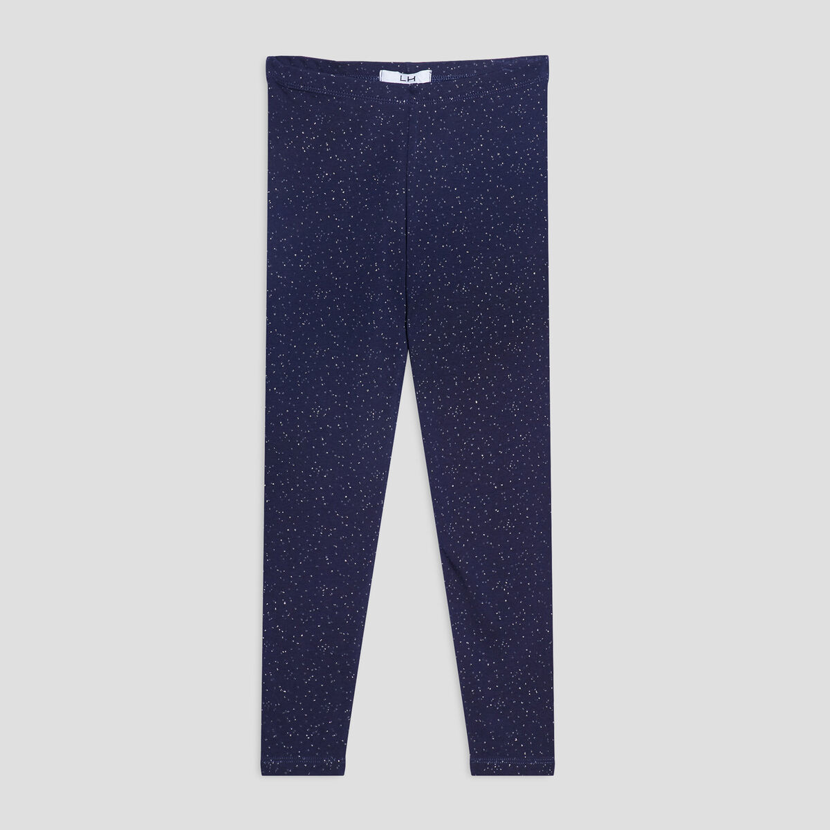 Legging taille &eacute;lastiqu&eacute;e coton bleu marine fille