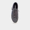 Tennis basses en toile effet denim gris homme