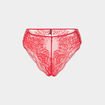 Culotte en dentelle taille haute rose framboise femme