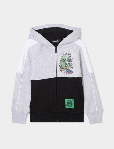 Sweat zippé à capuche Minecraft multicolore garçon