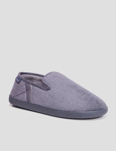 Pantoufles fourrées Isotoner gris homme