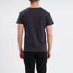 T-shirt col tunisien manches courtes gris foncé homme