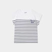 T-shirt manches courtes col rond coton ecru fille