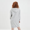 Robe sweat droite à capuche Creeks gris clair femme