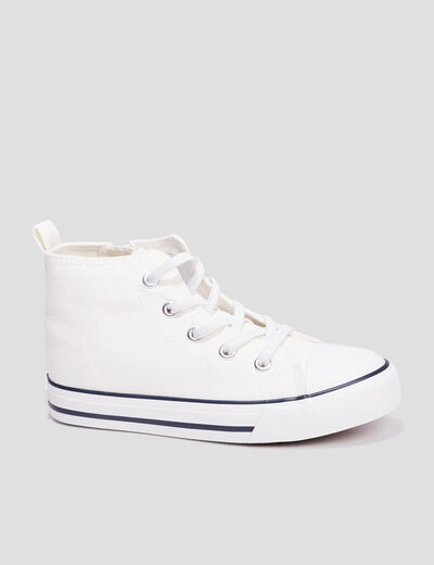 Tennis montantes en toile Creeks blanc fille