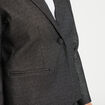 Veste blazer coupe droite courte gris argent femme