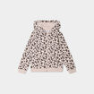 Sweat zippé à capuche sable fille
