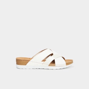 mules a talons compenses confortissimo blanc femme Mules à talons compensés Confortissimo blanc femme