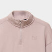 Sweat col camionneur zipp&eacute; marron clair fille