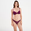 Soutien-gorge push up dentelle rouge femme