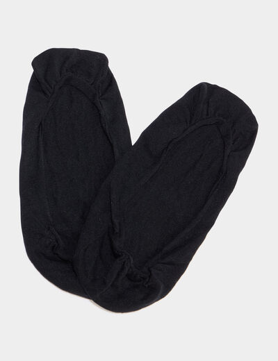 Lot de 2 chaussettes invisibles noir femme