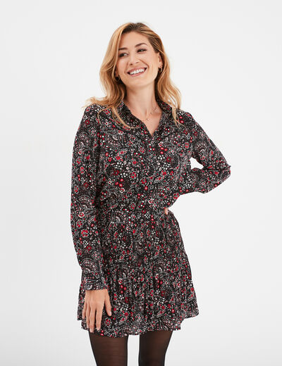 Chemise manches longues Liberto noir femme