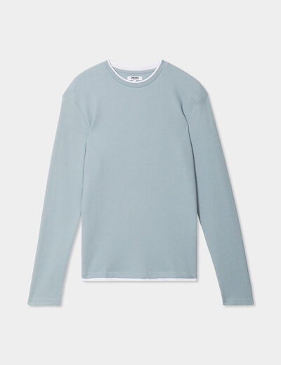 T-shirt col rond Creeks gris homme