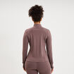 Veste de sport ajust&eacute;e avec fermeture mauve femme