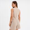 Veston sans manches beige femme