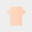 T-shirt col rond manches courtes coton orange fluo garçon