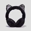 Cache-oreilles sequins fausse fourrure noir fille