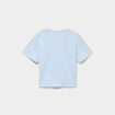 T-shirt manches courtes coton bleu ciel fille