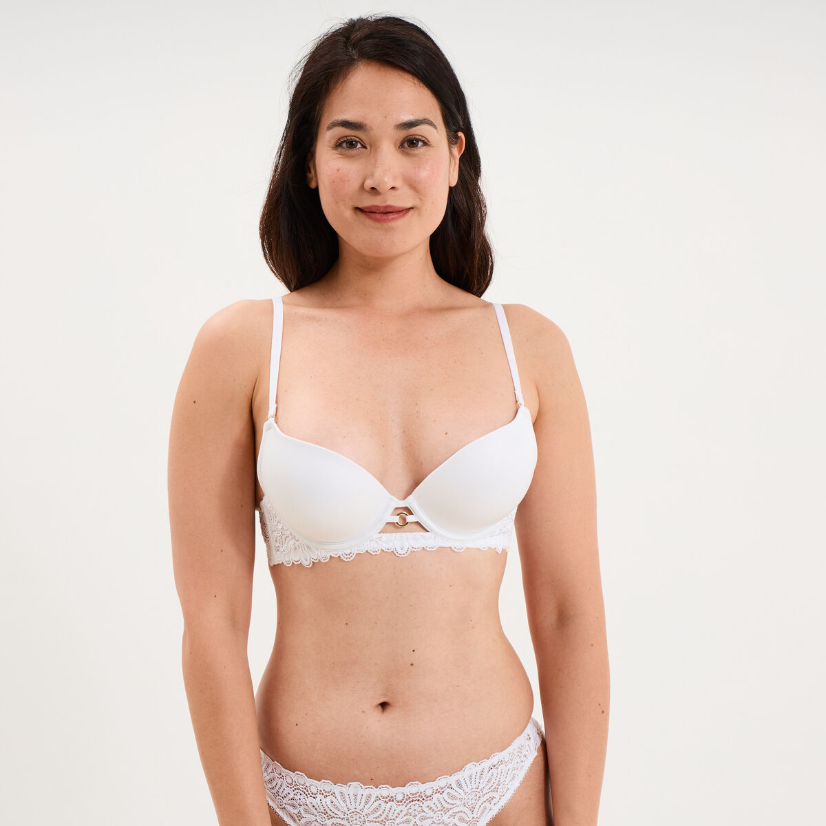 Soutien-gorge maxi push-up padd&eacute; blanc femme