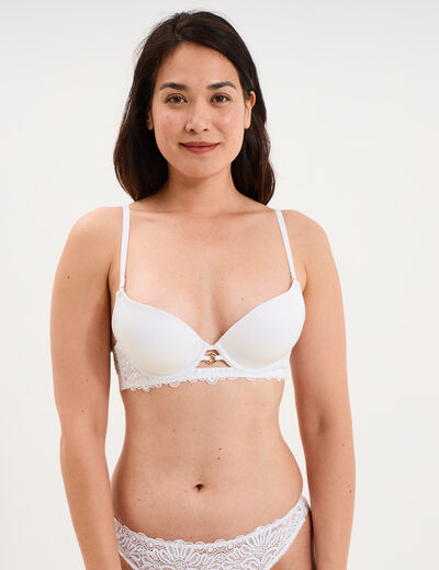 Soutien-gorge maxi push-up padd&eacute; blanc femme