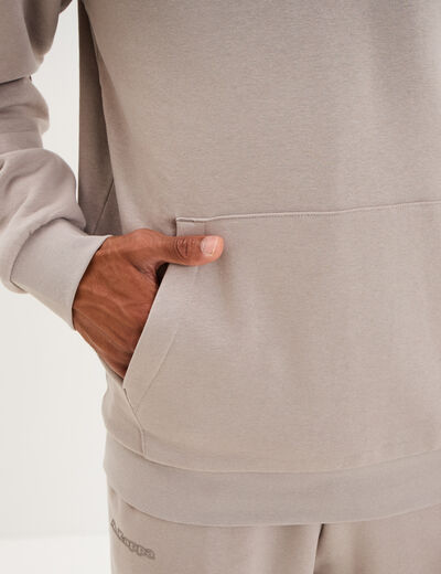 Sweat hoodie 1 poche Kappa gris clair homme