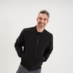 Blouson col teddy d&eacute;perlant noir homme