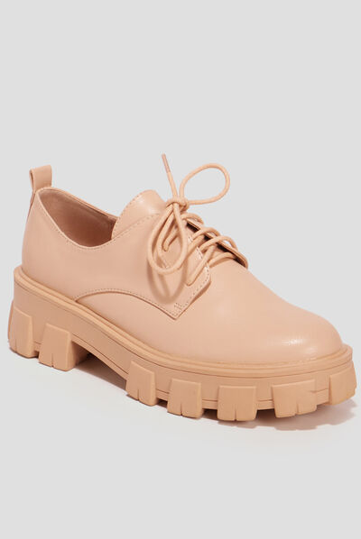 Derbies à lacets Liberto sable femme