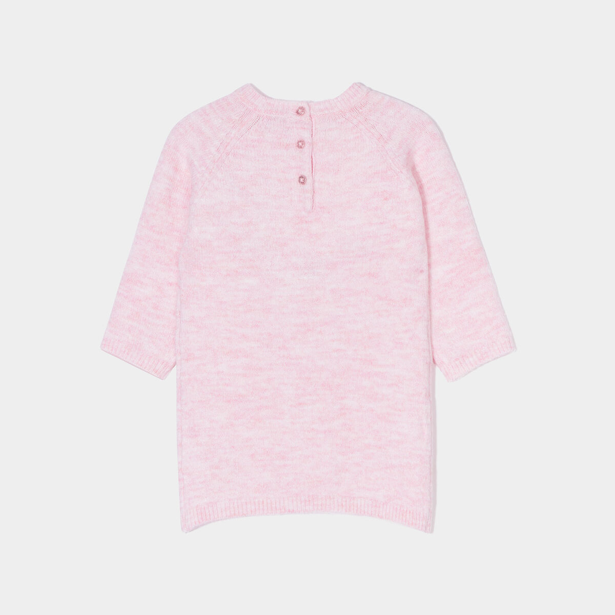 Robe pull longueur genou Kimbaloo rose bébé fille