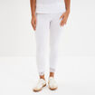 Legging 7/8&egrave;me avec dentelle blanc femme
