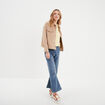 T-shirt oversize col rond coton Creeks jaune clair femme