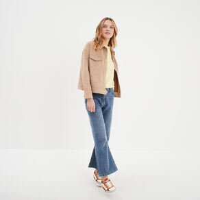 t shirt oversize col rond coton creeks jaune clair femme T-shirt oversize col rond coton Creeks jaune clair femme