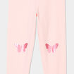 Legging en maille coton rose fille
