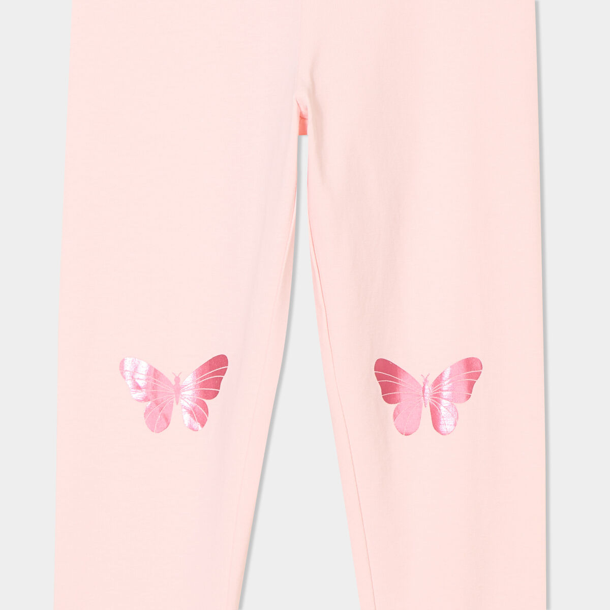 Legging en maille coton rose fille