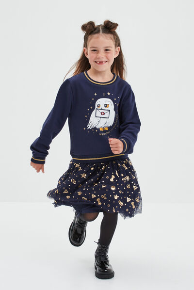 Robe 2-en-1 patineuse Harry Potter bleu marine fille