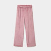 Pantalon effet polaire d&eacute;tails torsades rose framboise femme