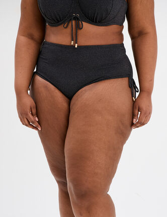Bas de maillot de bain noir femme grande taille