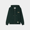 Sweat zipp&eacute; &agrave; capuche vert fonc&eacute; femme