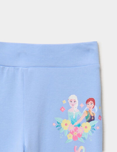 Legging coton Reine des neiges bleu ciel fille