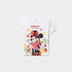 T-shirt coton manches courtes Minnie blanc fille