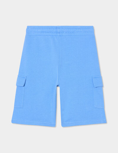Bermuda cargo poches côtés bleu lavande garçon