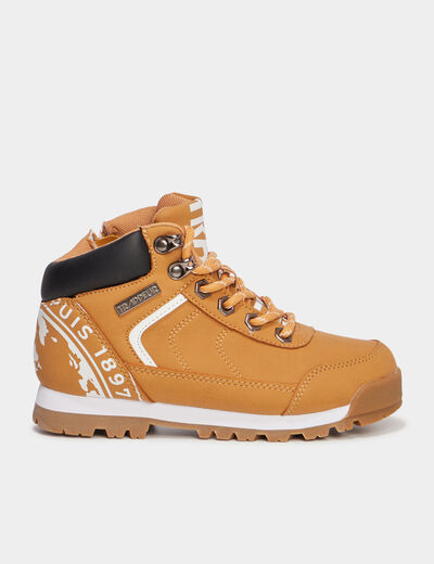 Bottines à lacets Trappeur Babino jaune garçon