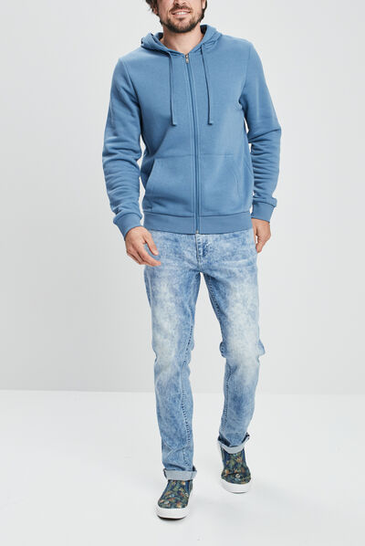 Jeans slim 5 poches denim triple stone homme
