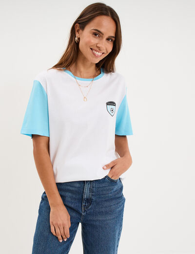 T-shirt maillot de football Argentine blanc mixte