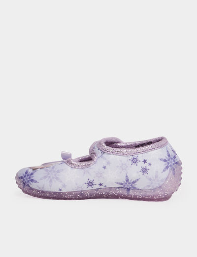 Chaussons ballerines Reine des neiges mauve fille