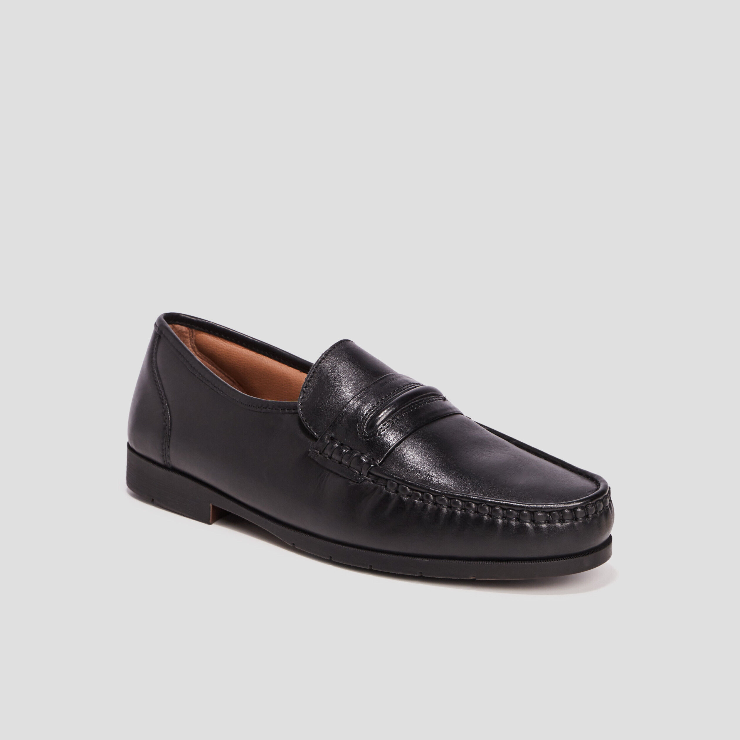Mocassins en cuir noir homme WALKING CONFORT