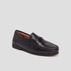 Mocassins en cuir noir homme