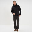 Blouson d&eacute;perlant fourr&eacute; &agrave; capuche noir homme