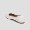 Ballerines d&eacute;tail noeud blanc femme